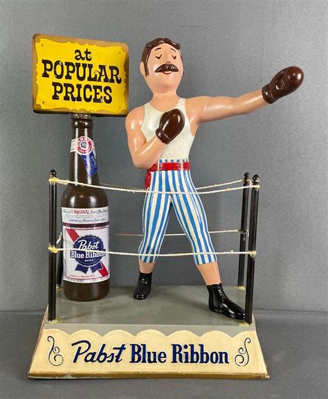 pabst blue ribbon boxing metal display|Vintage PABST Blue Ribbon BEER Boxing Ring .